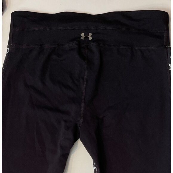 UNDER ARMOUR Women's Activewear Leggings Pants Size XS/S Black White Cropped EUC - Picture 4 of 9